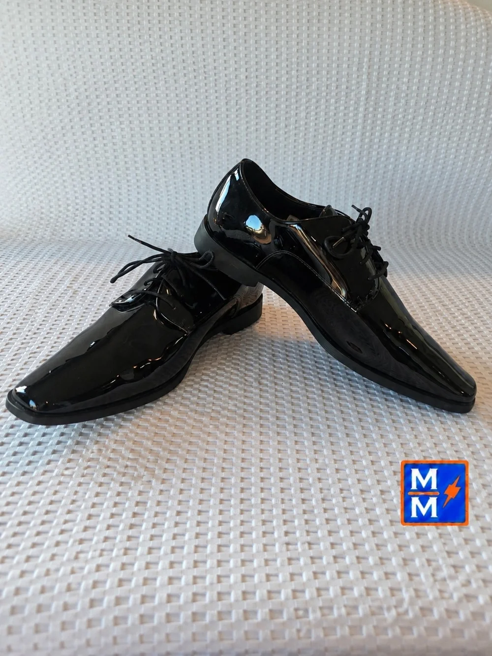 Joseph Abboud Black Patent Leather Tuxedo Dress Shoes Men's 10.5M Formal